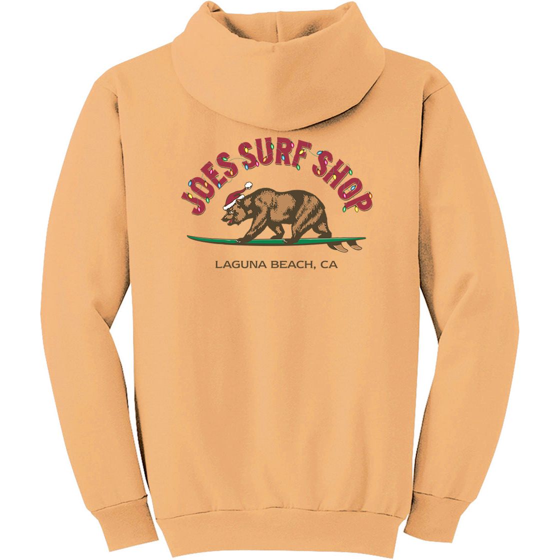 Joe's Surf Shop Christmas Surfing Bear Pullover Surf Hoodie