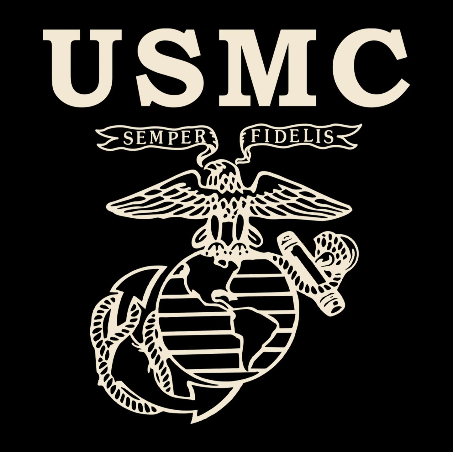 Marines Old School Heritage Sand Chest Seal Tee