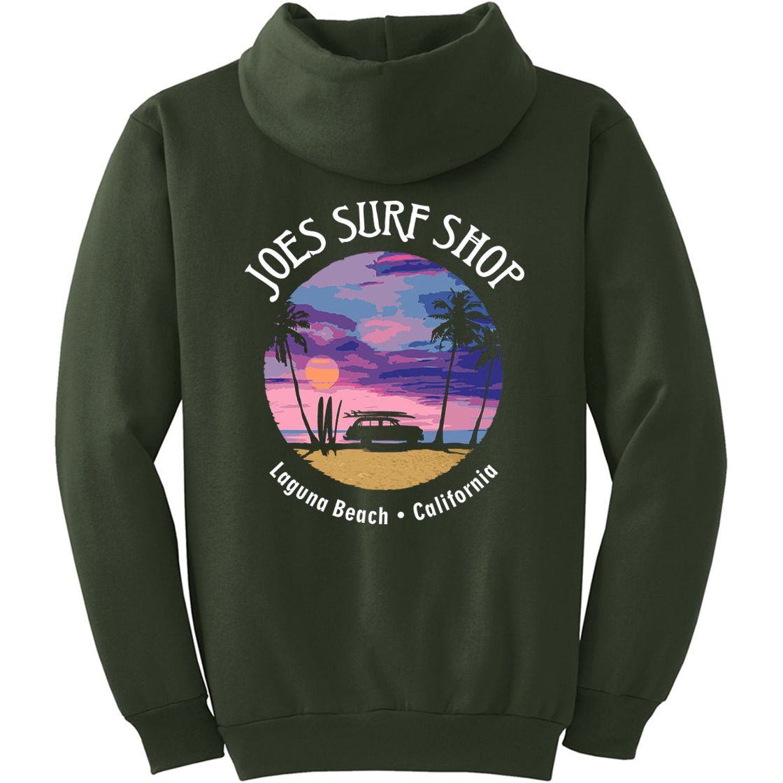 Joe's Surf Shop Wagon Silhouette Pullover Surf Hoodie