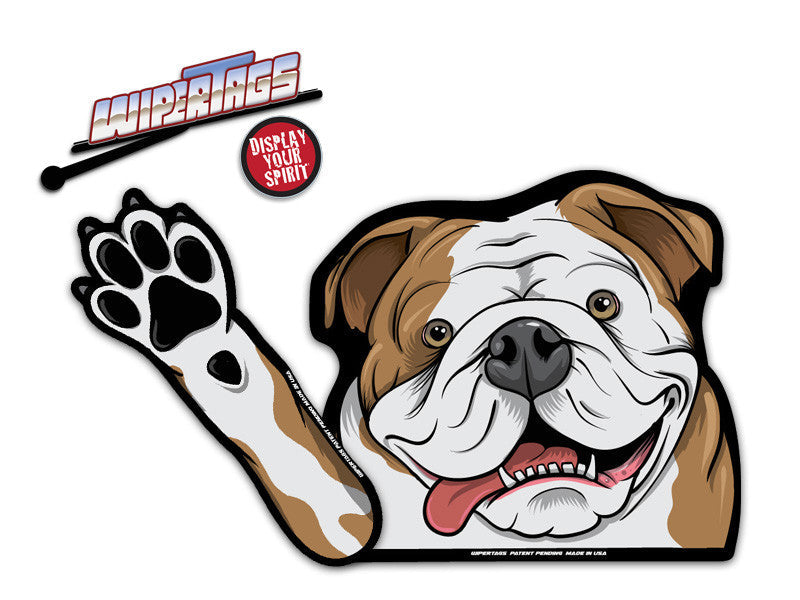 Otis the Bulldog Waving WiperTags