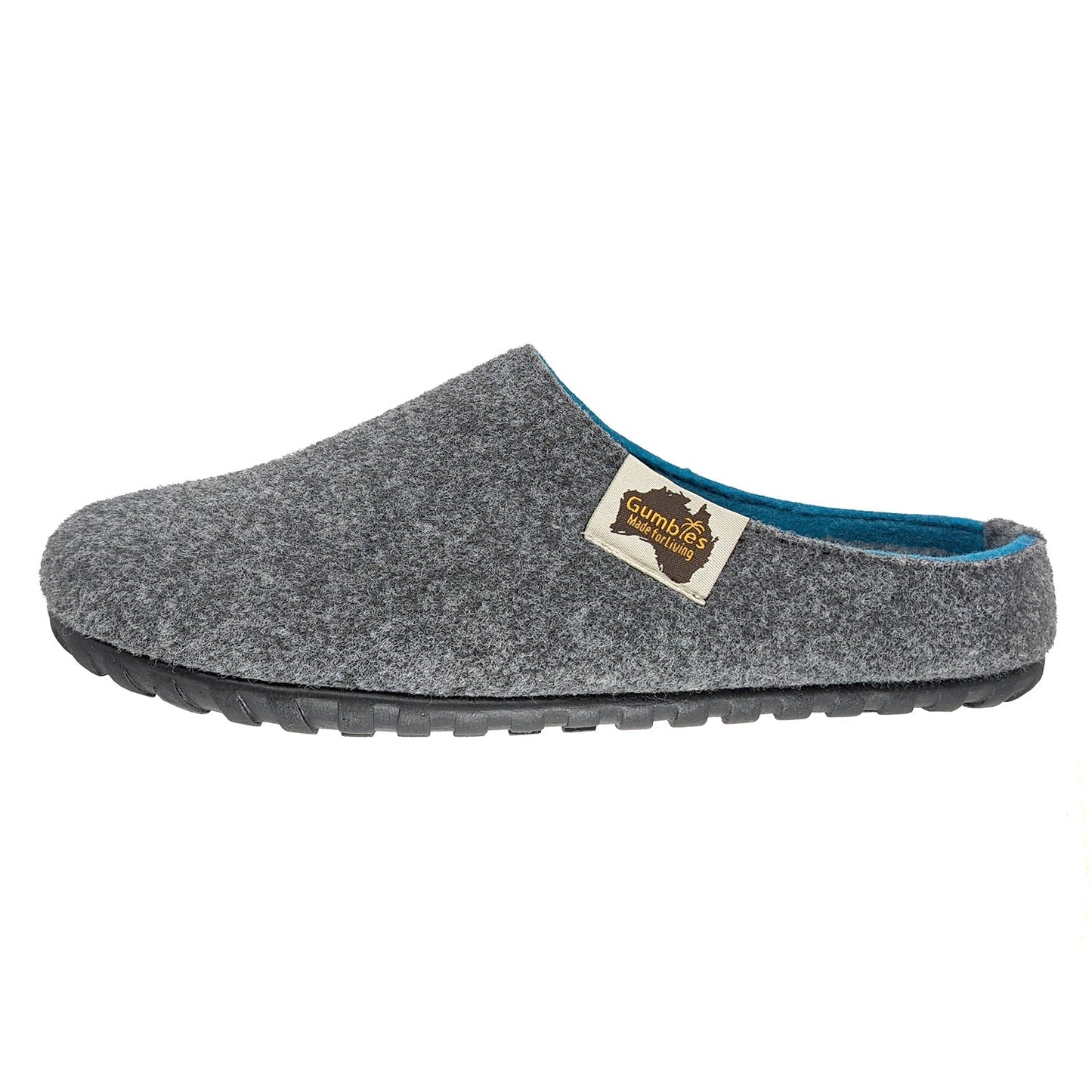 Outback Slippers - Men's - Grey & Turquoise