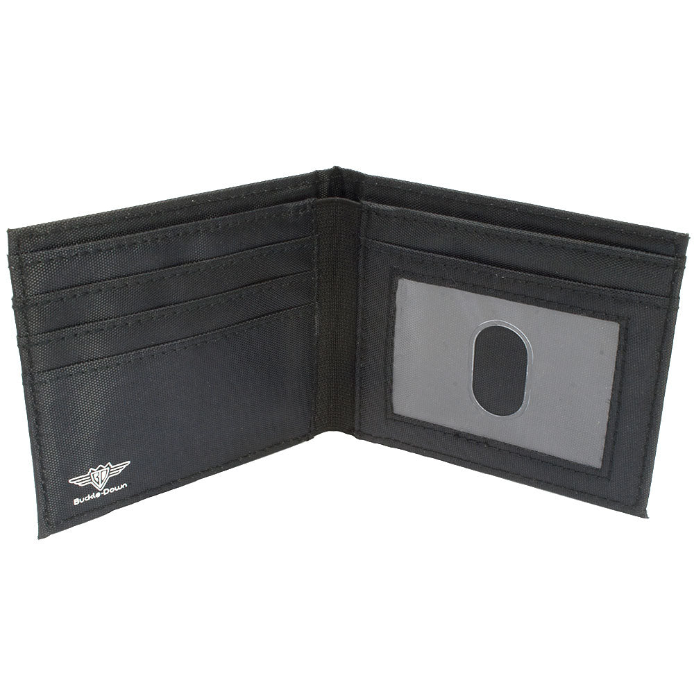 Canvas Bi-Fold Wallet - Camo Red Black Gray White