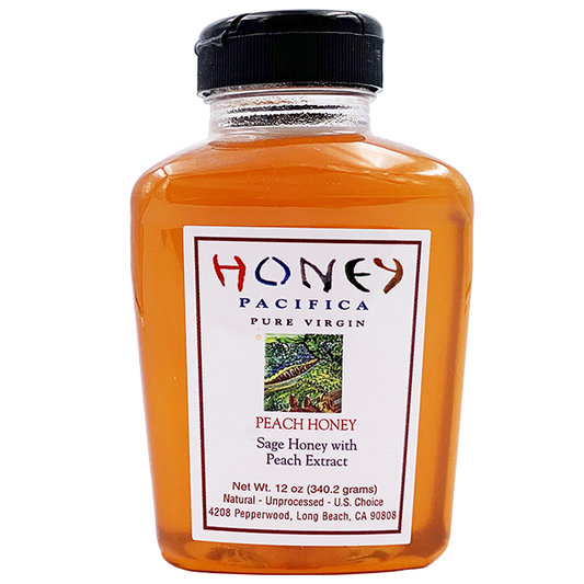 Pacifica Peach Flavored Honey 12 oz.