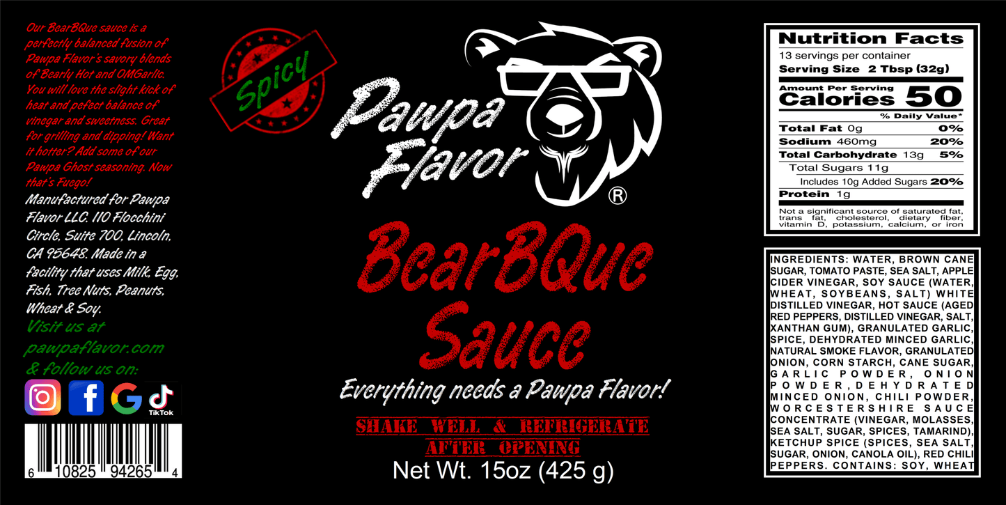 Pawpa Flavor BearBQue Sauce