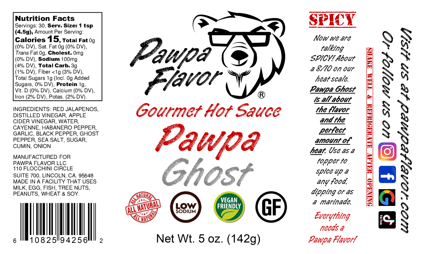 Pawpa Flavor Pawpa Ghost Hot Sauce