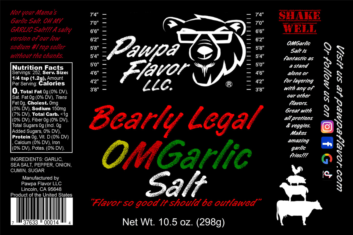 Bearly Legal OMGarlic Salt