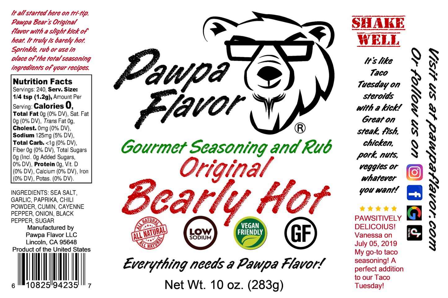 Pawpa Flavor Bearly Hot