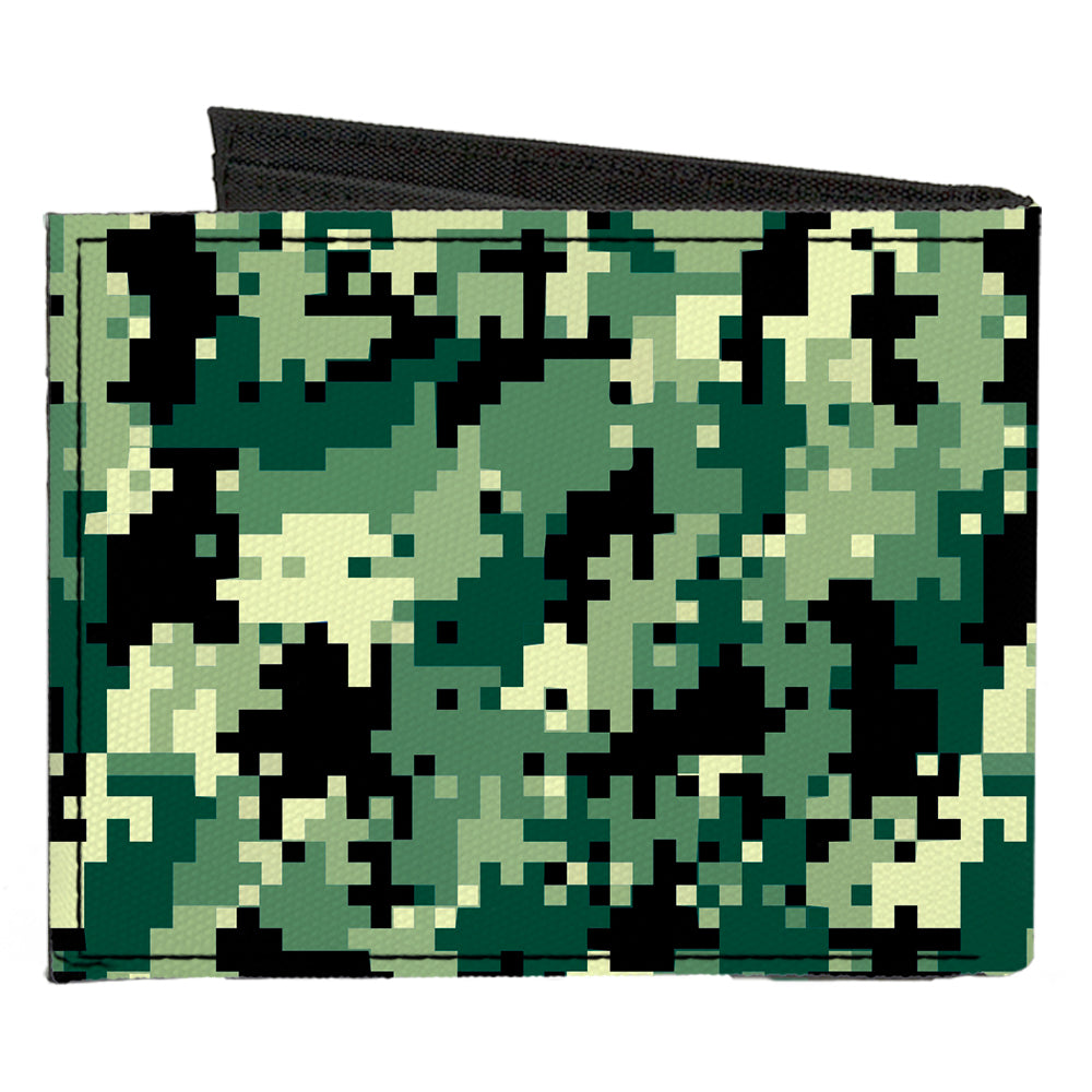 Canvas Bi-Fold Wallet - Digital Camo