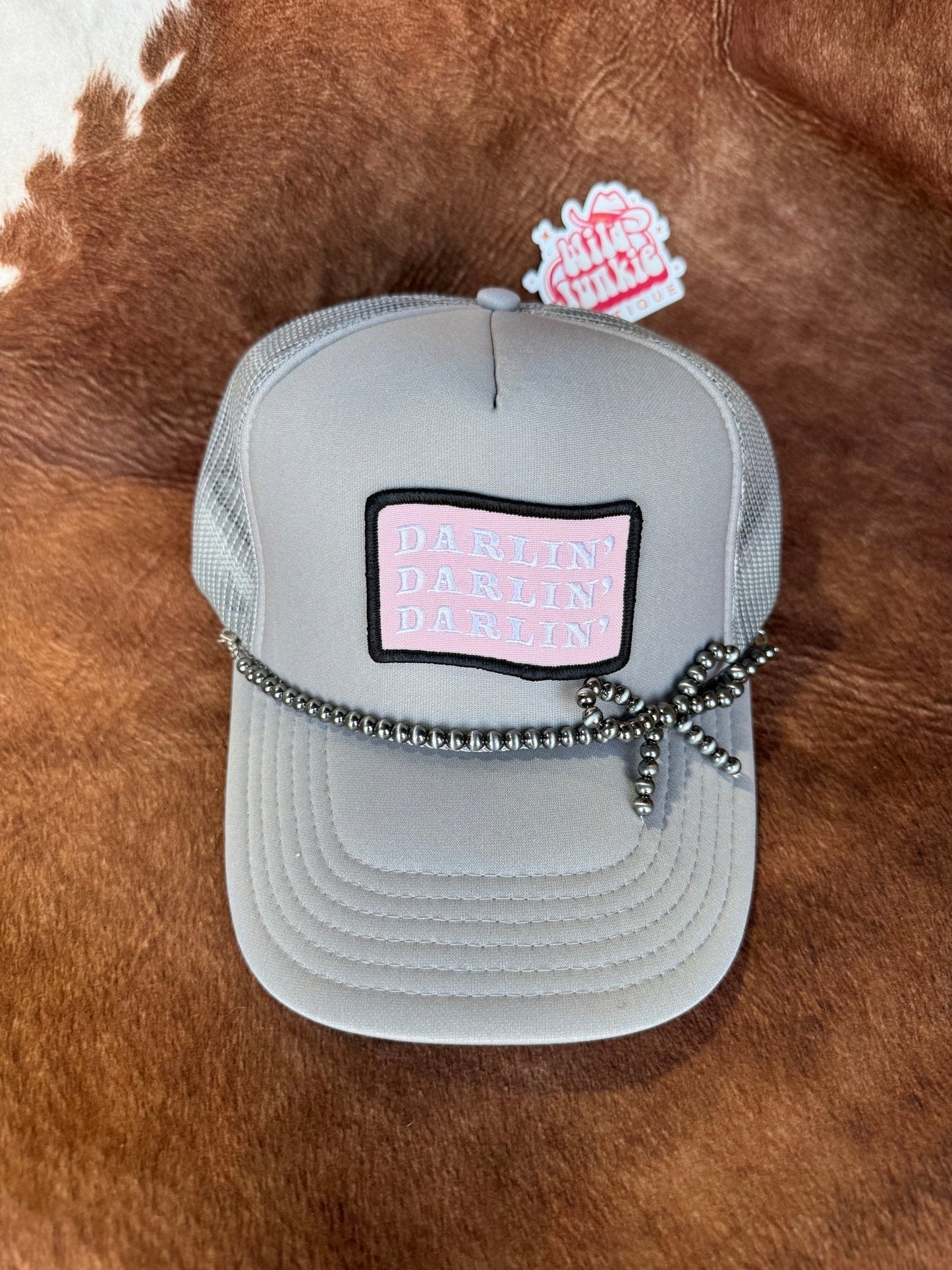 Pearl Bow Trucker Hat Chain -PREORDER