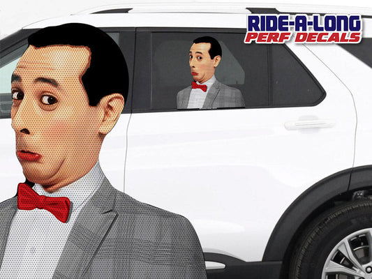 Pee Wee *RIDE A LONG* Perforated Decal