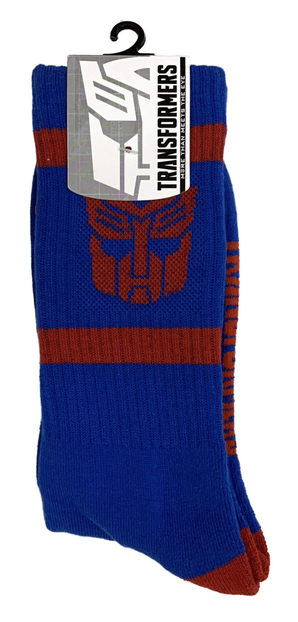 Hasbro Transformers Autobots Symbol Blue and Red Crew Socks