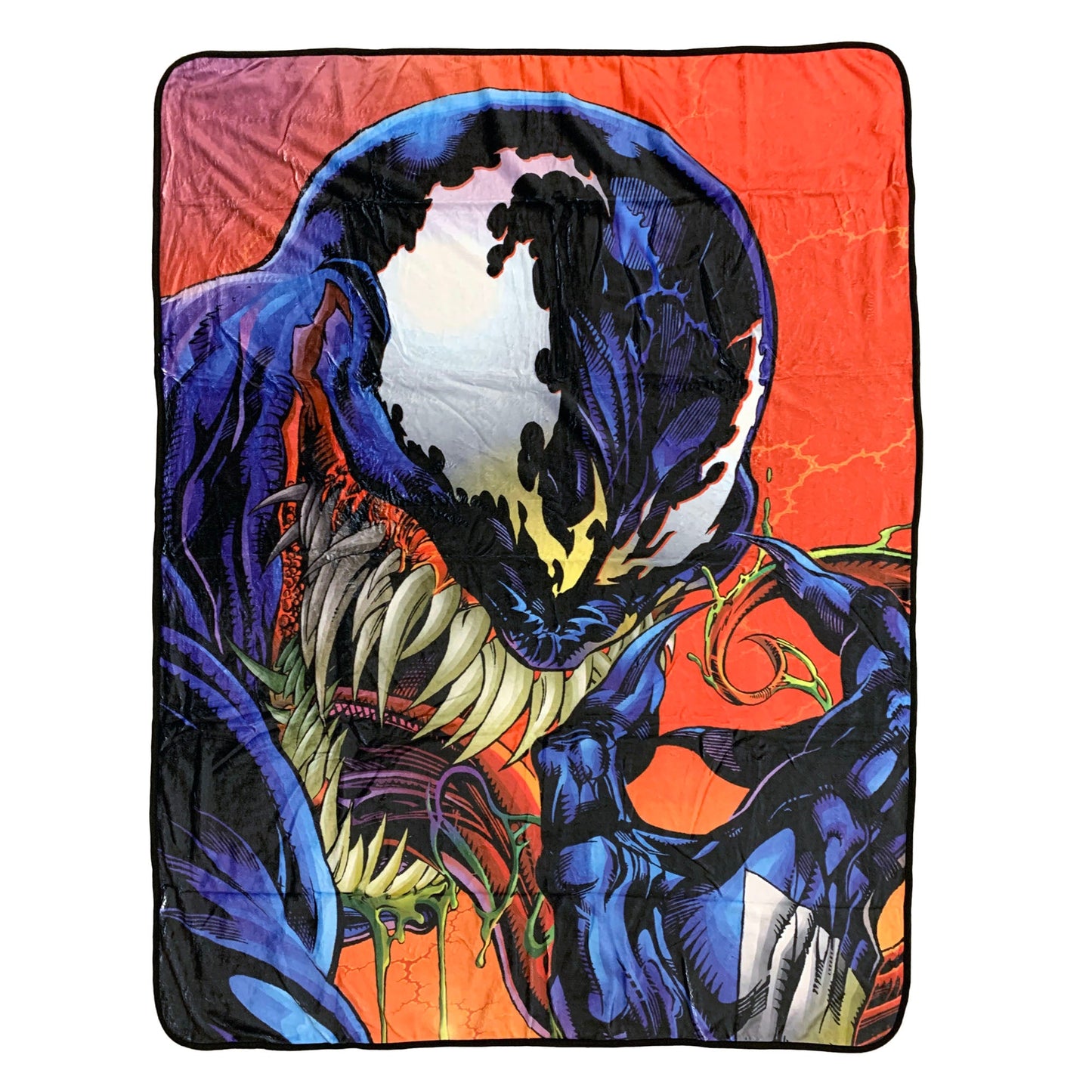 Marvel Venom Tongue Spider-Man Villain Fleece Throw Blanket 45in. By 60in.