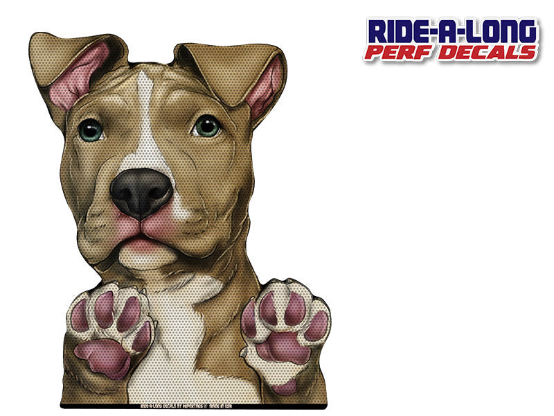 *NEW* Pitbull *RIDE A LONG* Perforated Decal