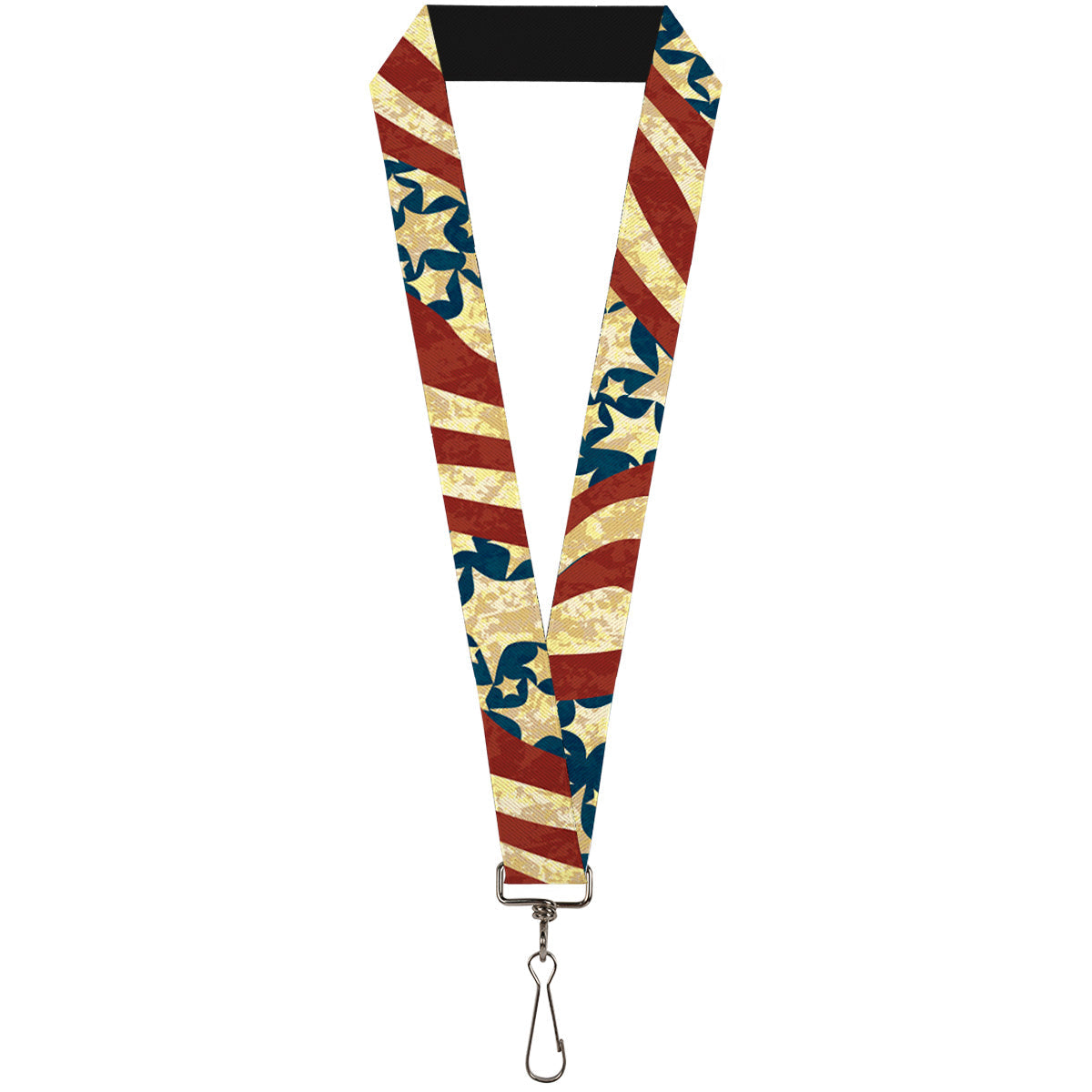 Lanyard - 1.0" - Americana Diagonal Vintage Stars & Stripes2