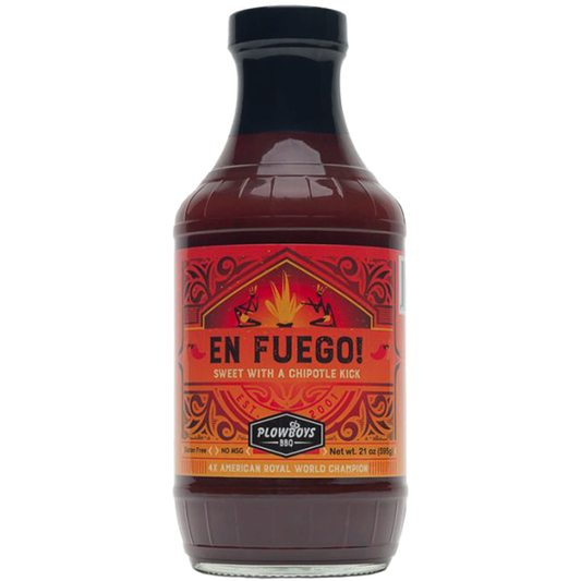 Plowboys BBQ En Fuego Spicy Sauce 16 oz.