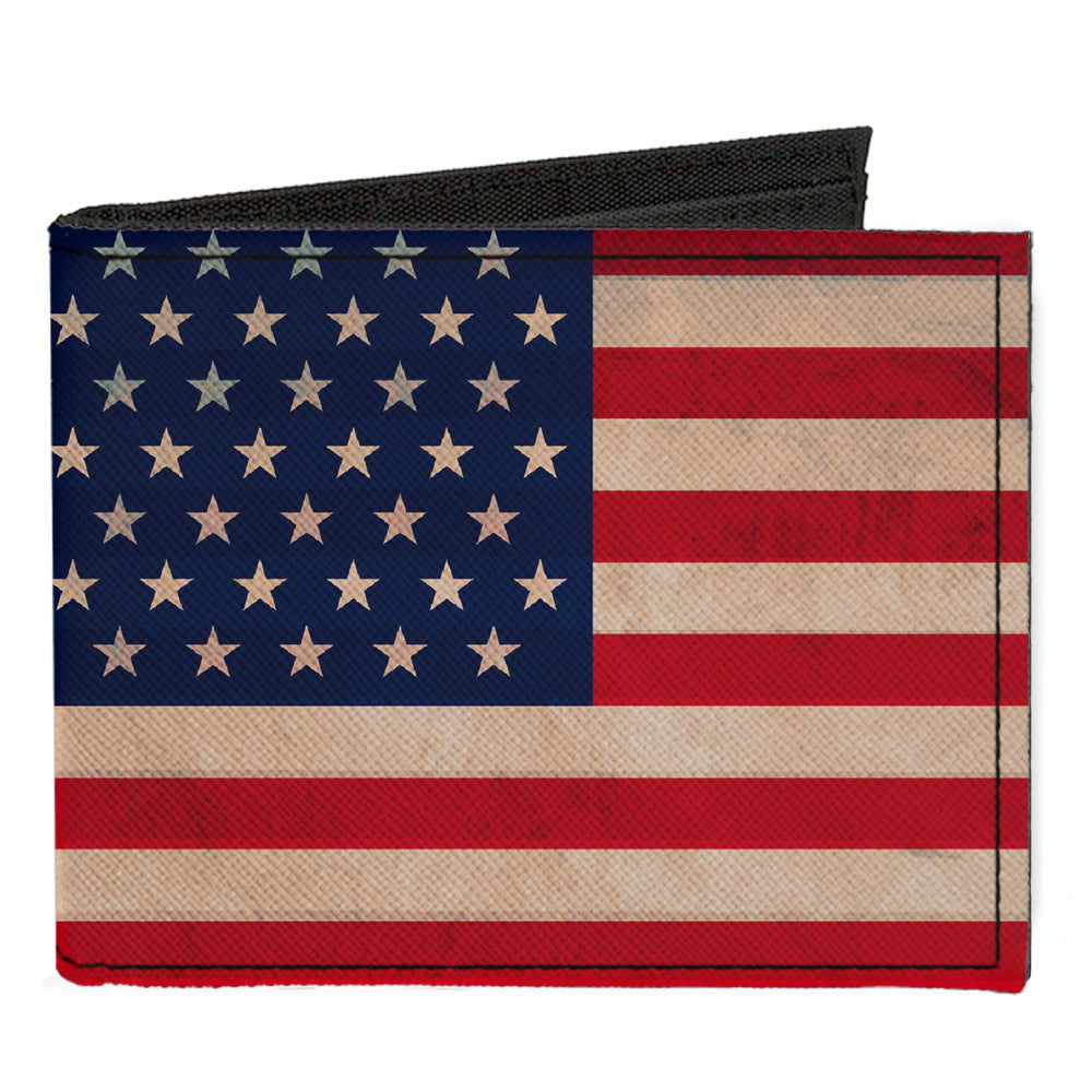 Bi-Fold Wallet - American Flag Weathered Color