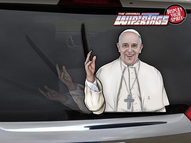 Pope Francis I Waving WiperTag