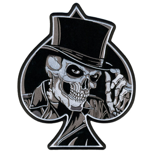 Hot Leathers Top Hat Skull 8" x 10" Patch