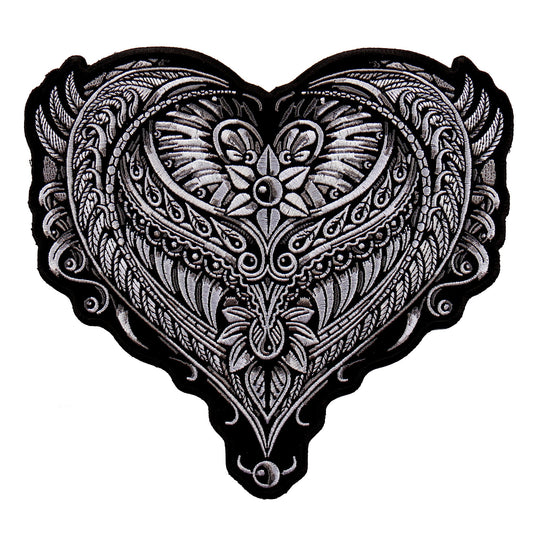 Hot Leathers PPA9208 Ornate Heart 8"x8" Patch