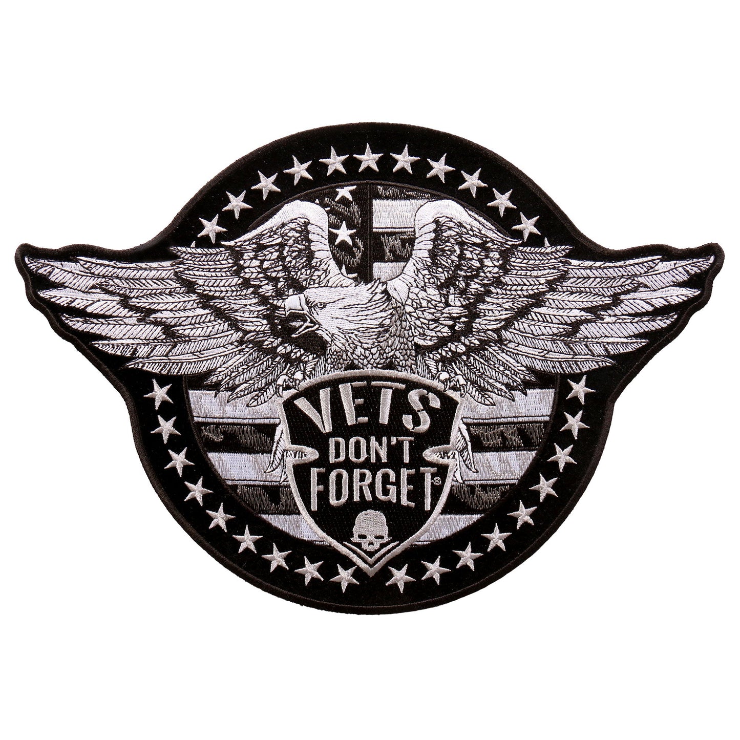 Hot Leathers PPA9797 Vets Don't Forget Eagle 12"x8" Patch