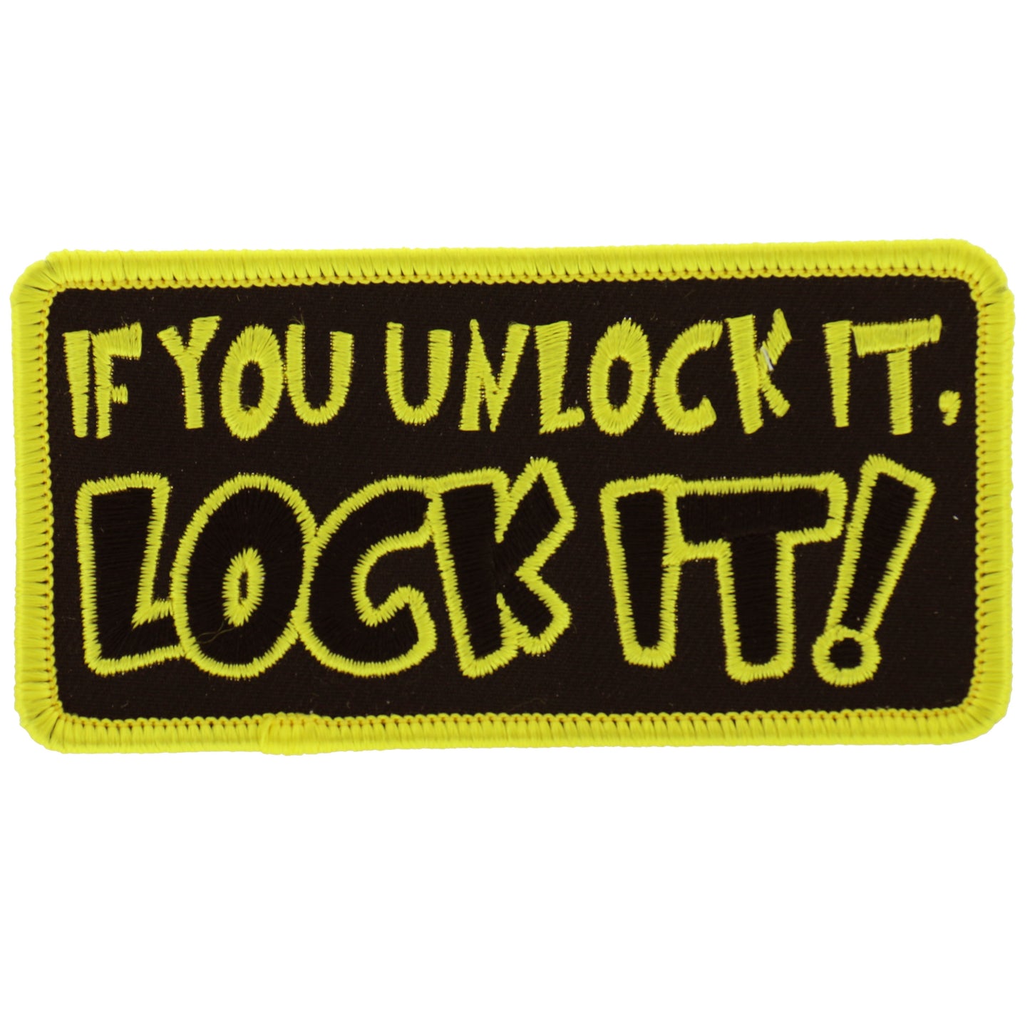 Hot Leathers Lock It 4" x 2" Patch