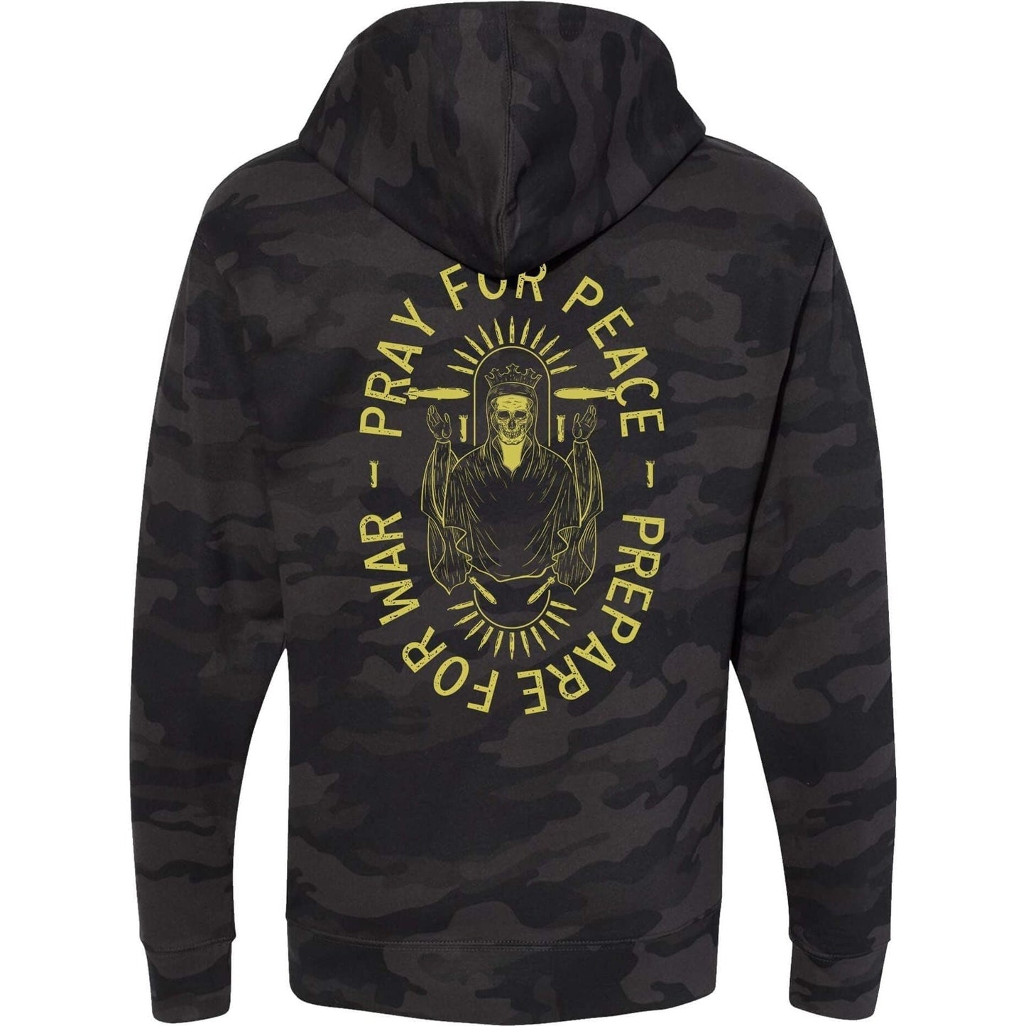 PRAY FOR PEACE. PREPARE FOR WAR. MEN'S MIDWEIGHT HOODIE