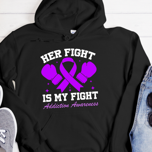 Custom Recovery Hoodie | Inspiring Sobriety |  Her Fight Is My Fight