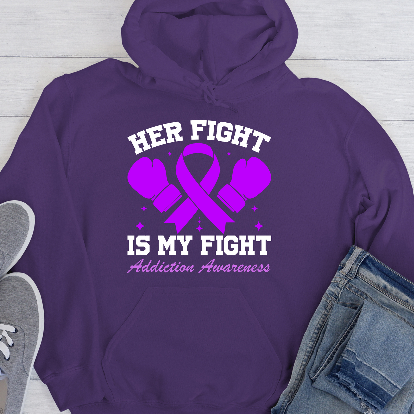 Custom Recovery Hoodie | Inspiring Sobriety |  Her Fight Is My Fight