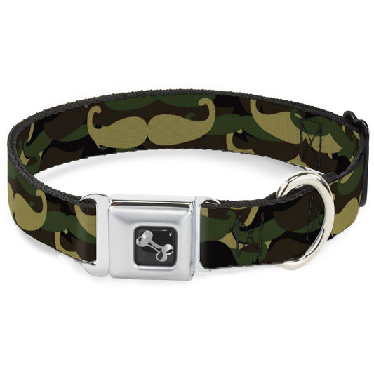 Dog Bone Seatbelt Buckle Collar - Camo'stache