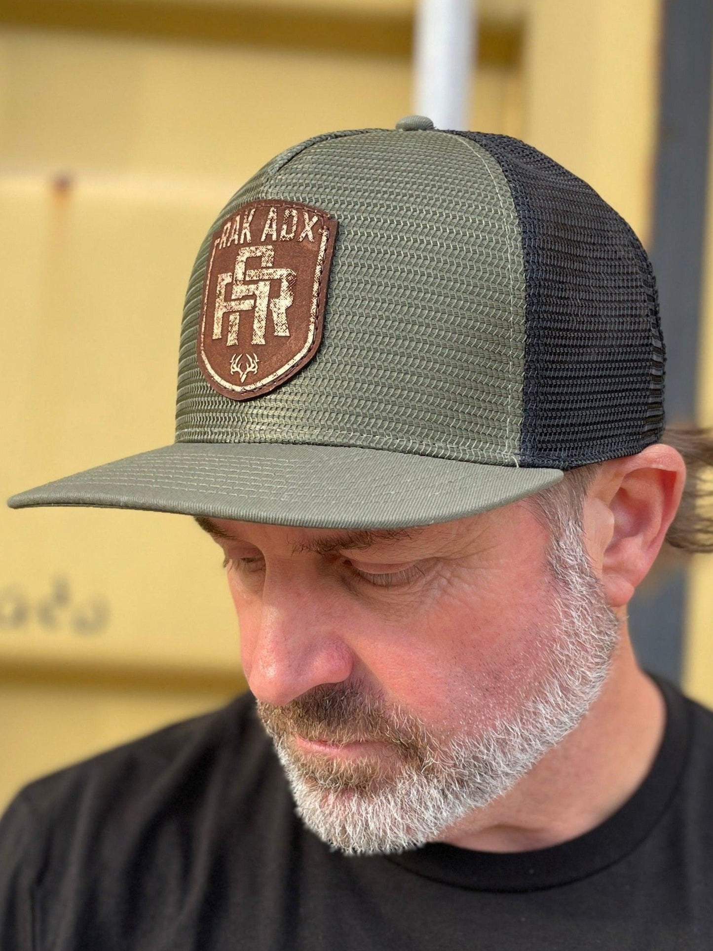 RA Branded Leather Mesh Hat