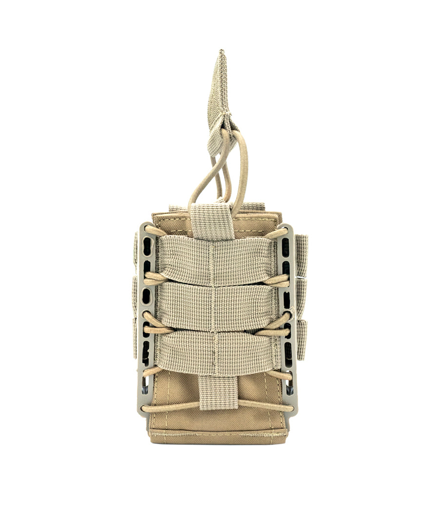 Rapid Access Single AR .223/5.56 & 7.62 Open Top Molle Mag Pouch -