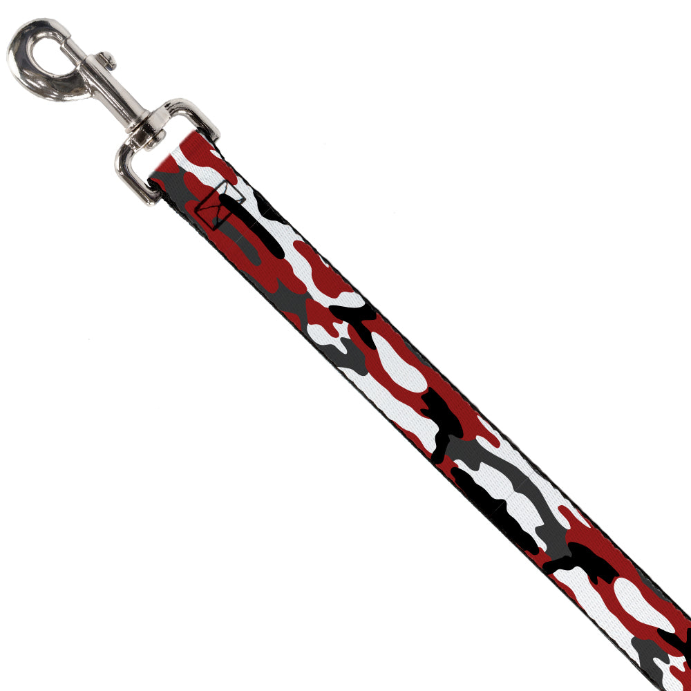 Dog Leash - Camo Red/Black/Gray/White