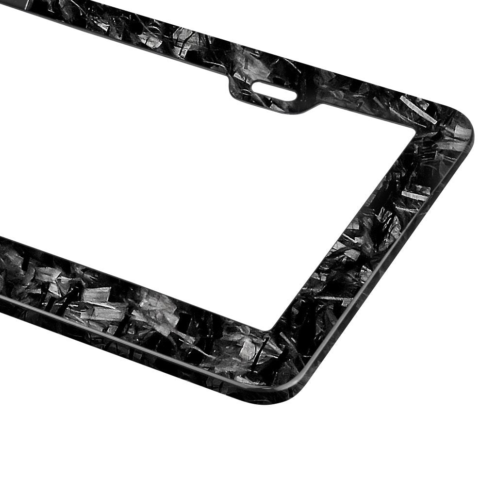 Real Forged Carbon Fiber License Plate Frame