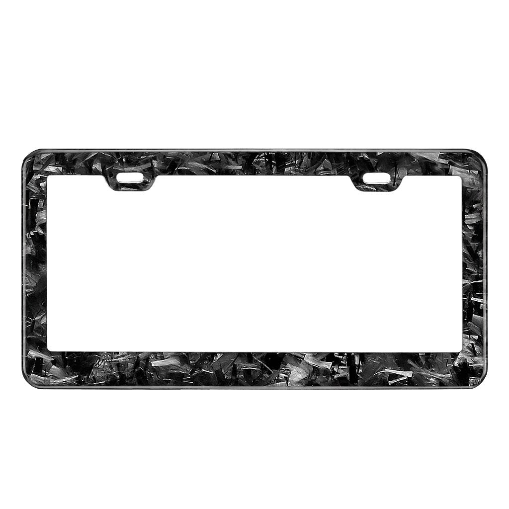 Real Forged Carbon Fiber License Plate Frame