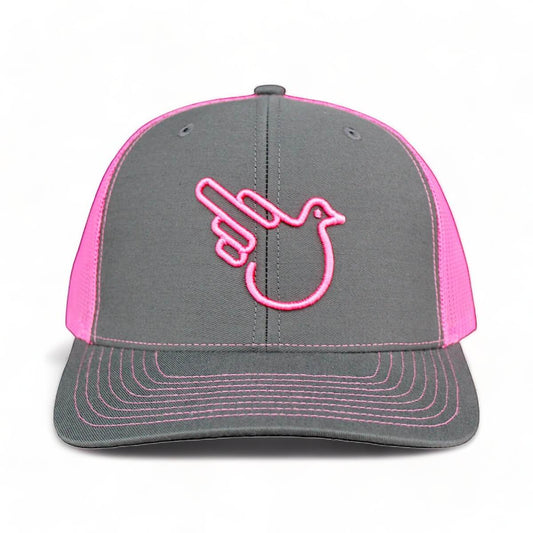 Real Man Pink Mesh Snapback Trucker Hat