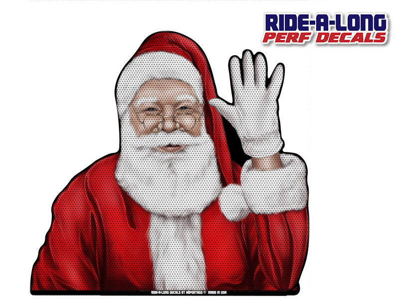 Real Santa Claus  *RIDE A LONG* Perforated Decal