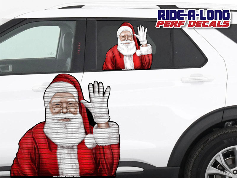 Real Santa Claus  *RIDE A LONG* Perforated Decal