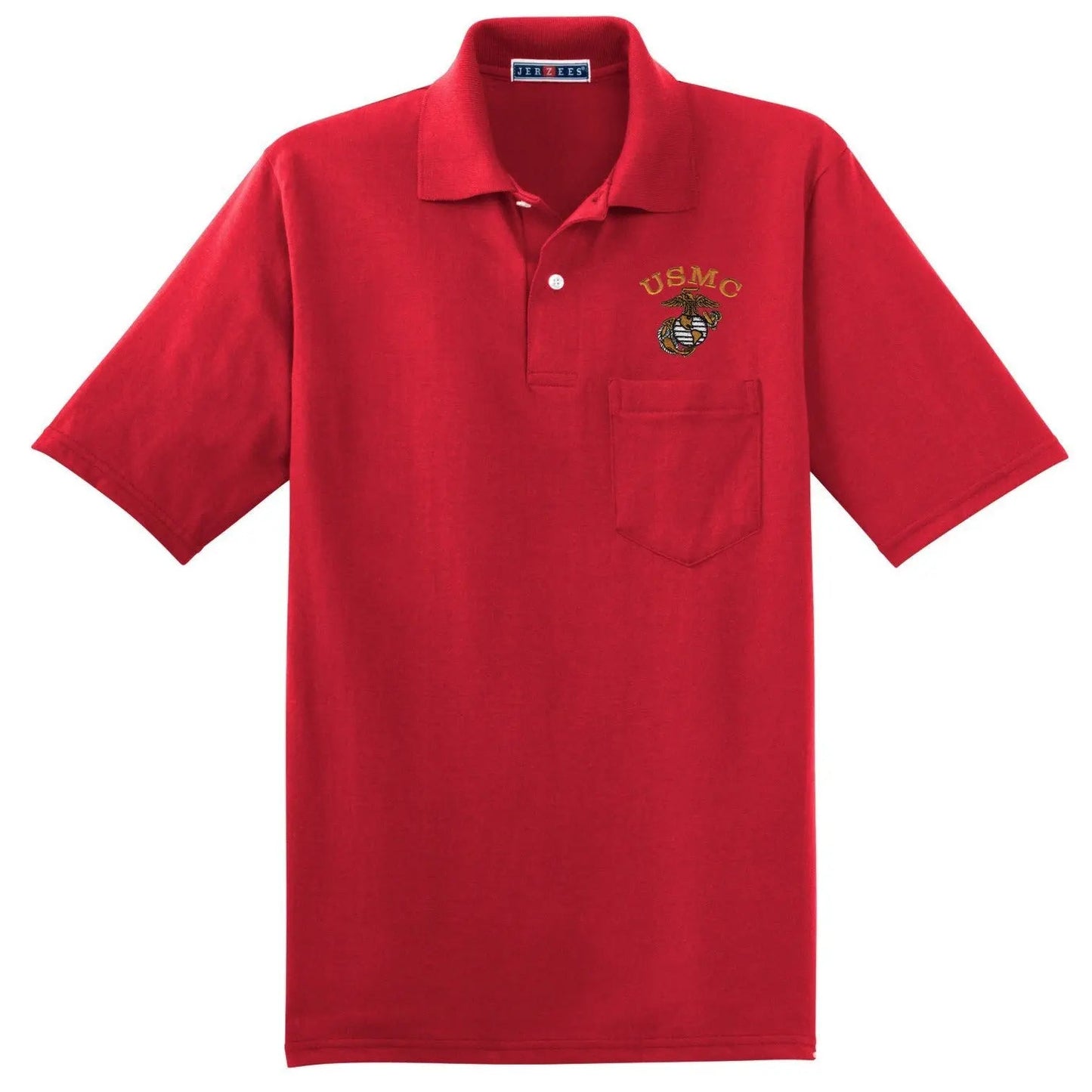 Tonal USMC EGA Embroidered Pocket Polo