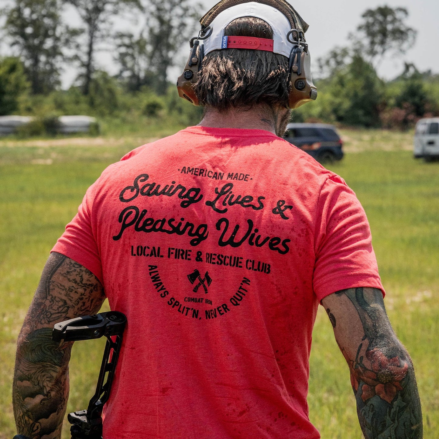 SAVING LIVES AND PLEASING WIVES | LOCAL FIRE & RESCUE CLUB Men's T-Shirt