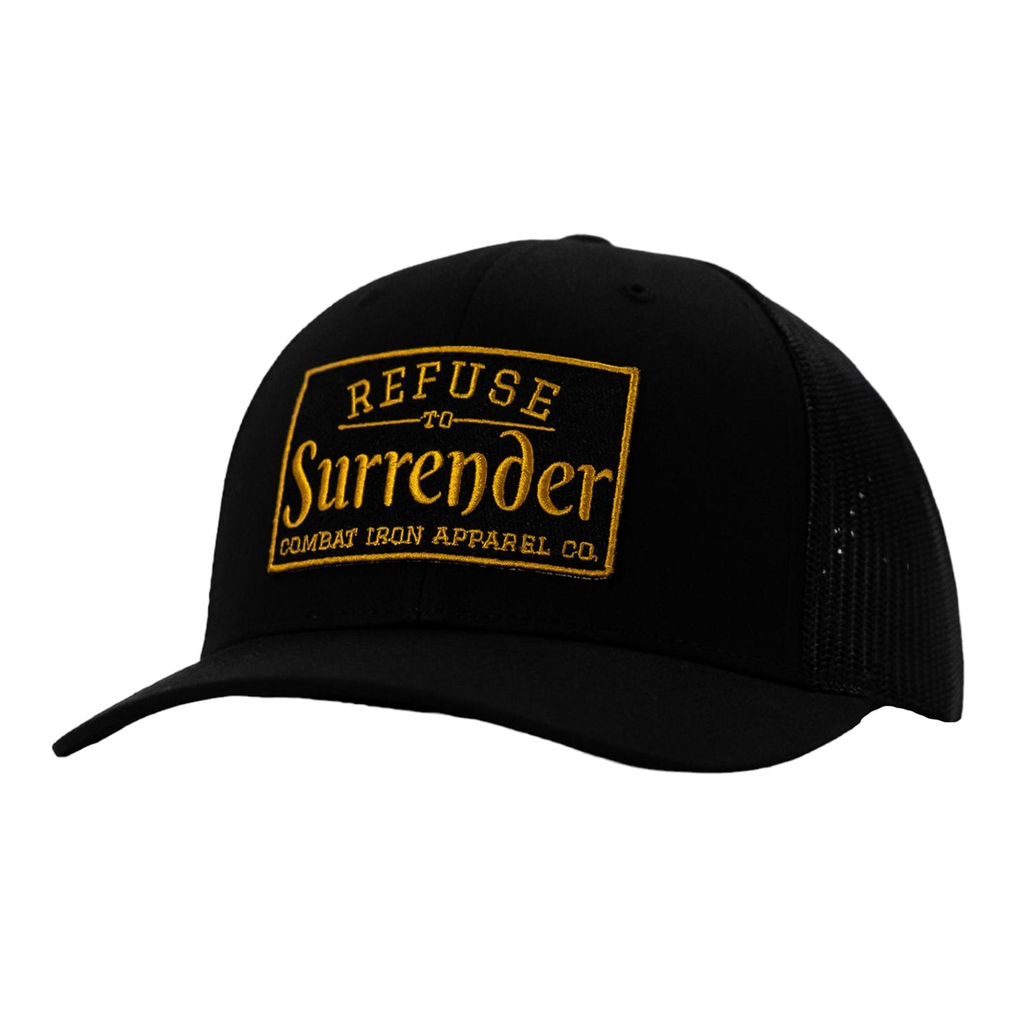 Refuse To Surrender Black/Gold Patch Snapback