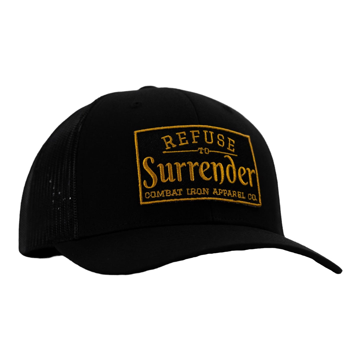 Refuse To Surrender Black/Gold Patch Snapback