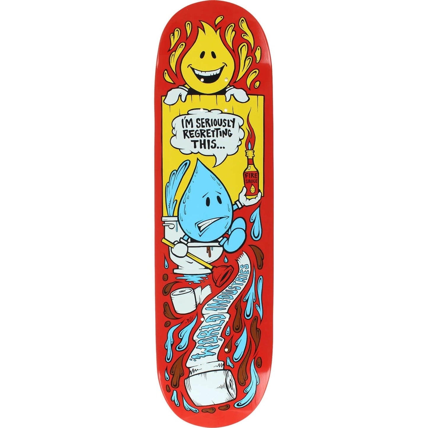 World Industries Wet Willy Regrets Skateboard Deck - 8.3"