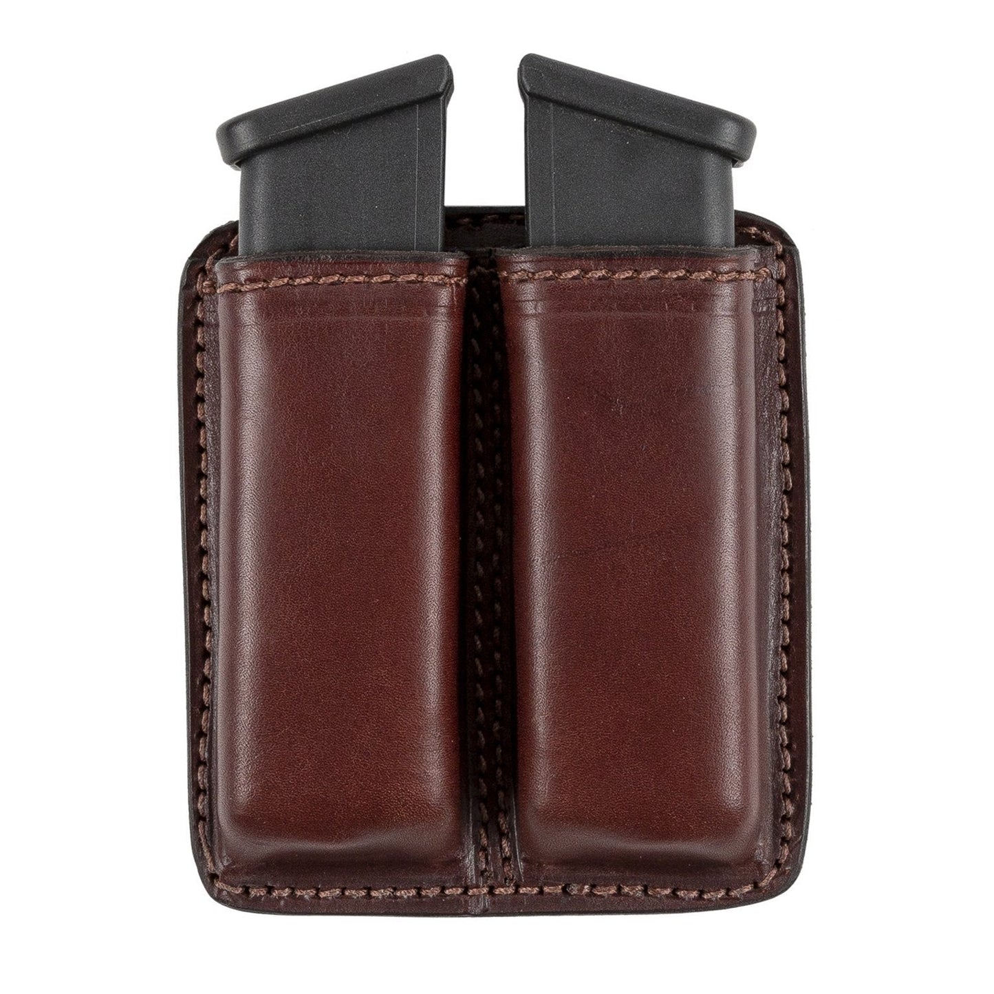 Leather 2 Magazine Holder | Made In USA | Lifetime Warranty | Fits virtually any 9mm, .40, .45 or .380 Pistol Mag | Single or Double Stack | IWB or OWB