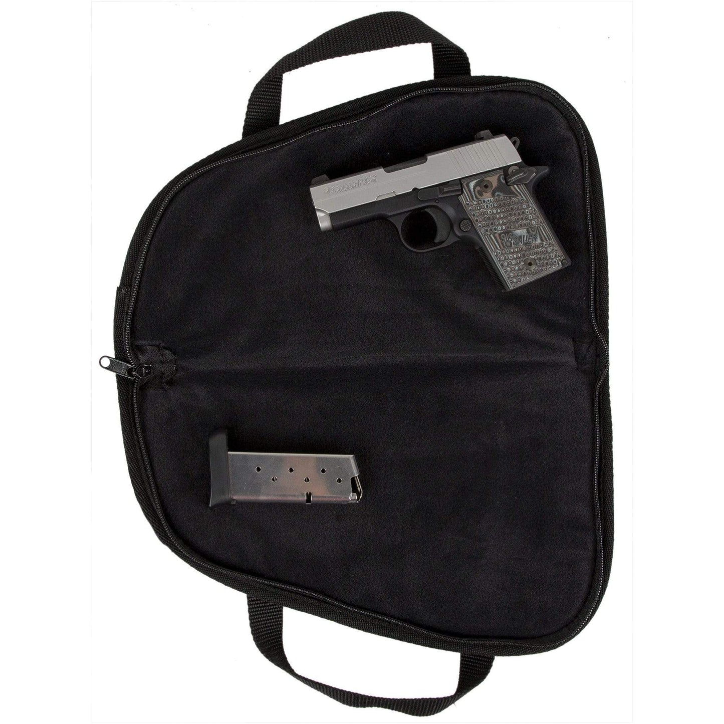 Premium Pistol Case -  High Quality Black Nylon Revolver & Hand Gun Carrier - Water Resistant Soft Foam Interior - Made in USA - Lifetime Warranty