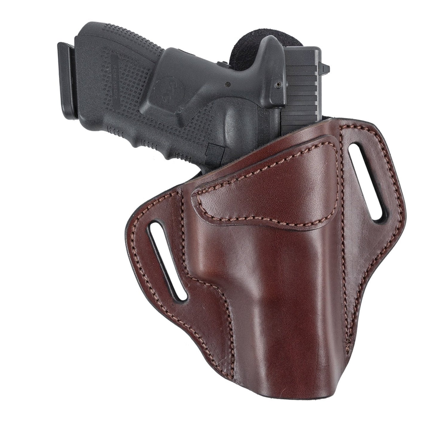 Ultimate Leather Holster 2 Slot OWB | Made in USA | Lifetime Warranty | For GLOCK 17 19 22 26 32 33 / S&W M&P Shield / Springfield XD & XDS / Plus All Similar Sized Handguns