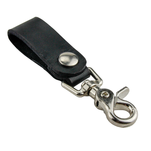 Leather Valet Keychain | Made in USA of Full Grain Leather | Quick Detach | Leather Belt Keeper