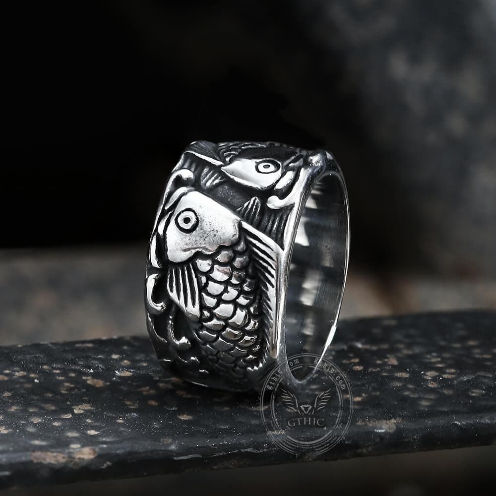 Relief Fish Stainless Steel Ring