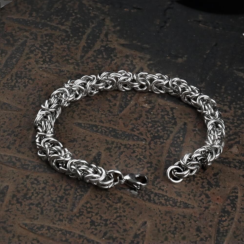 Classic Byzantine Chain Stainless Steel Bracelet