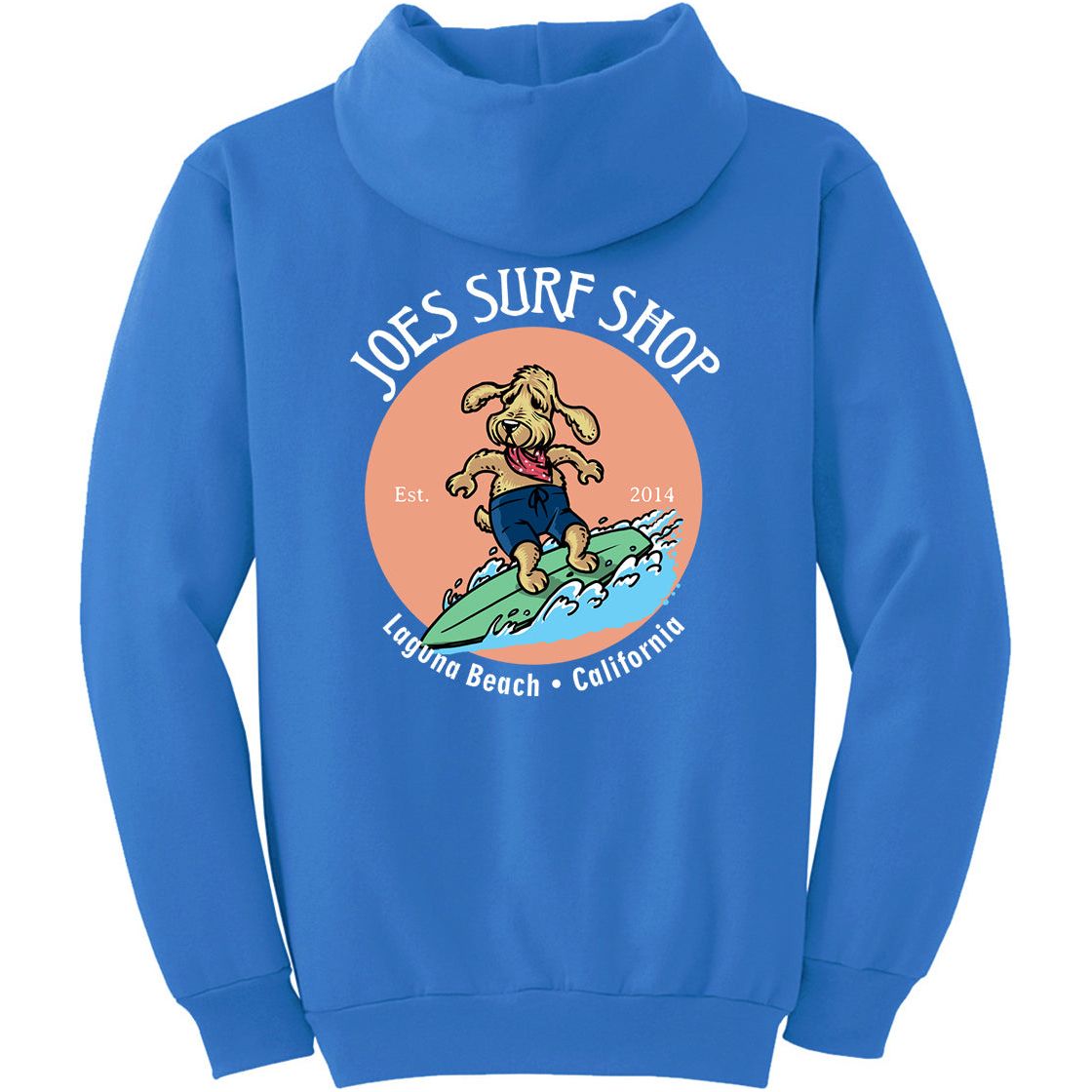 Joe's Surf Shop Teddy the Surfing Dog Pullover Surf Hoodie