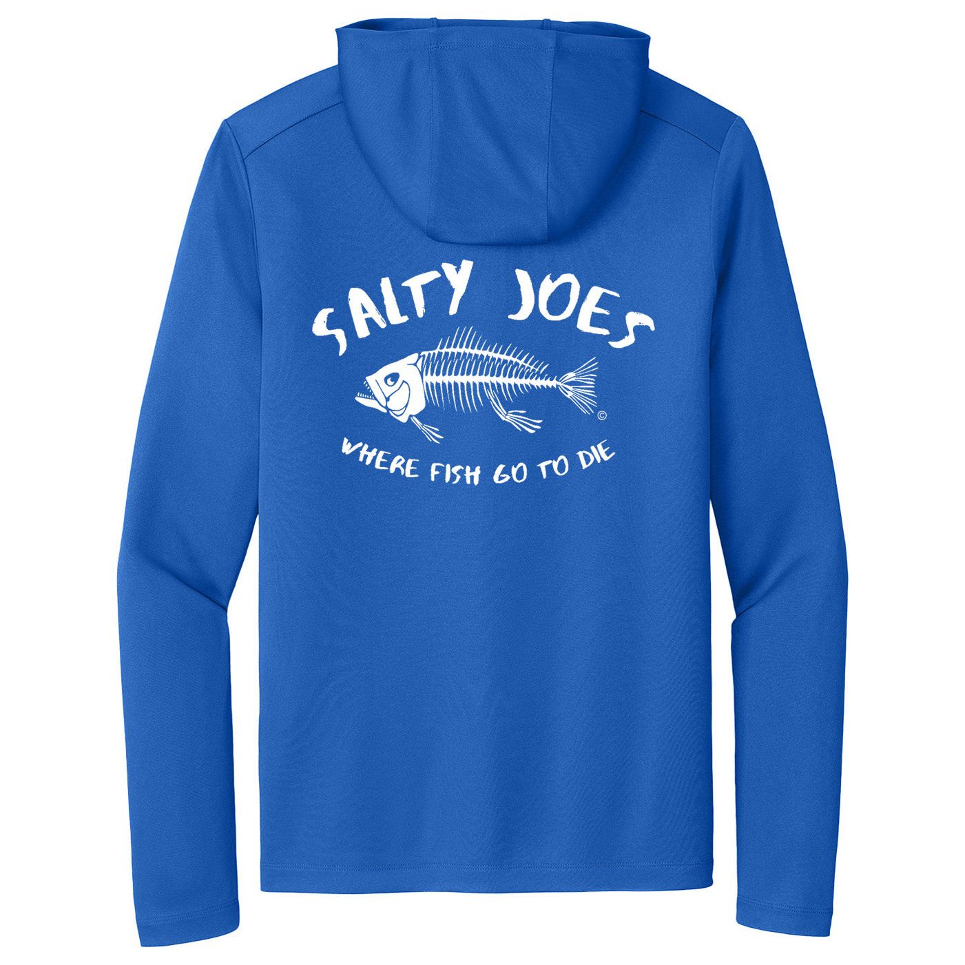 Salty Joe's "Where Fish Go To Die" Hooded Sun Shirt